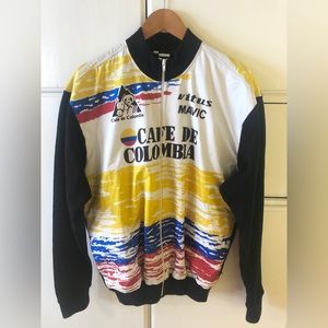 Vintage Men’s Cafe De Columbia Cycling Team Jacket Vitus Mavic L Good Condition